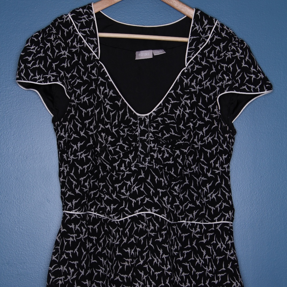 Custom Retro-style Silky Peplum Blouse